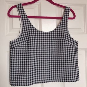 Club Monaco Ilona Top with Black and White Pattern